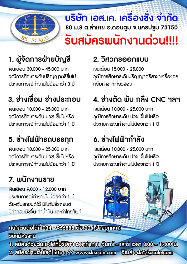 รับสมัครพนักงานด่วน