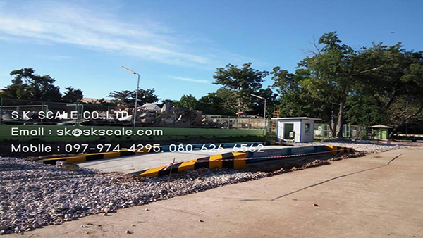 เครื่องชั่งรถบรรทุกแบบแท่นลอยพื้นคอนกรีต ขนาด 3 x 8 เมตร