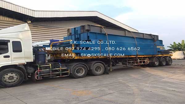เครื่องชั่งรถบรรทุกแบบฝังบ่อ ขนาด 3 x 27 เมตร