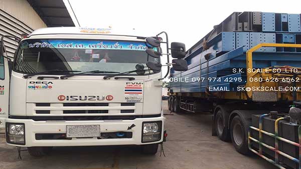 เครื่องชั่งแบบฝังบ่อ ขนาด 3 x 27 เมตร 2 เครื่อง เครื่องชั่งแบบแท่นลอยขนาด 3 x 18 เมตร 3 เครื่อง