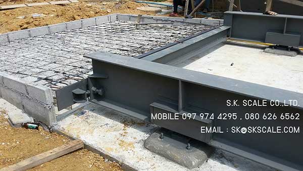 เครื่องชั่งรถบรรทุกแบบแท่นลอย ขนาด 3 x 8 เมตร