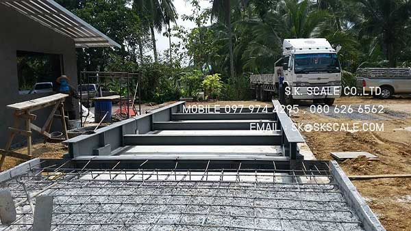 เครื่องชั่งรถบรรทุกแบบแท่นลอย ขนาด 3 x 8 เมตร