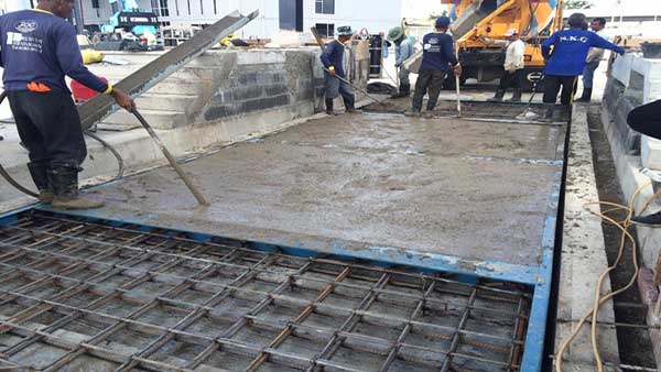 เครื่องชั่งรถบรรทุกแบบฝังบ่อ 3 x 18 เมตร พร้อมติดตั้งอุปกรณ์