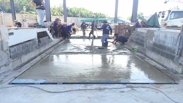 เครื่องชั่งรถบรรทุกแบบฝังบ่อ 3 x 18 เมตร พร้อมติดตั้งอุปกรณ์