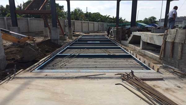 เครื่องชั่งรถบรรทุกแบบฝังบ่อ 3 x 18 เมตร พร้อมติดตั้งอุปกรณ์