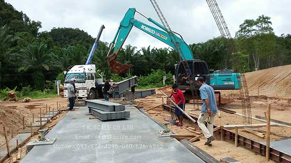 เครื่องชั่งรถบรรทุกแบบแท่นลอย ขนาด 3 x 18 เมตร