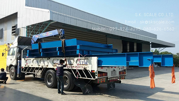 เครื่องชั่งรถบรรทุกแบบแท่นลอยพื้นเหล็ก ขนาด 3 x 9 เมตร