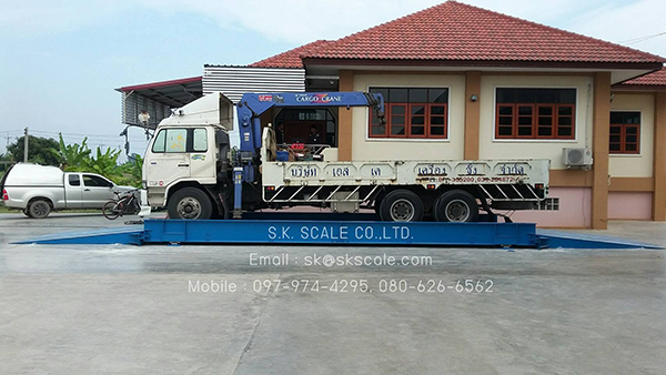 เครื่องชั่งรถบรรทุกแบบแท่นลอยพื้นเหล็ก ขนาด 3 x 9 เมตร