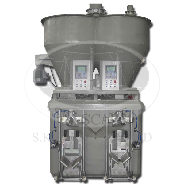 เครื่องบรรจุวาล์วแบ็กแบบ 2 หัวชั่ง (Gross Weight)